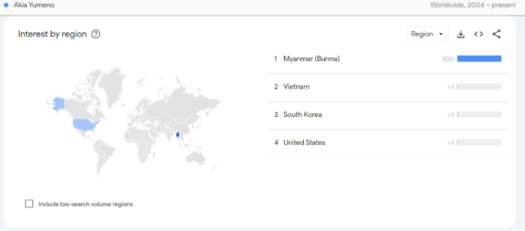The Top 15 Japanese Porn Stars Of All Time (According To Reddit) NSFW 55 Akia Yumeno countries map data