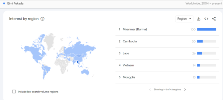 The Top 15 Japanese Porn Stars Of All Time (According To Reddit) NSFW 59 Eimi Fukada countries map data google